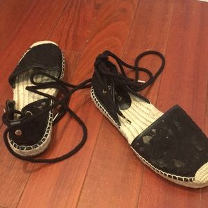 Michael kors sandals espardilles tie up